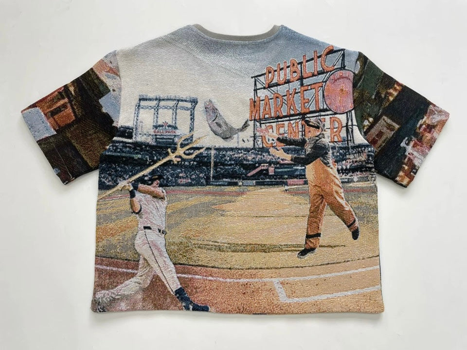 Pre-Order - Seventh Inning Stretch - Woven Tapestry Unisex T-Shirt - WACC#44