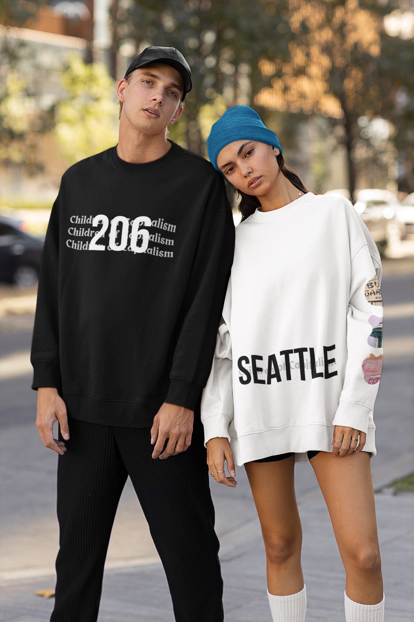 seattle streetwear - 206 streetwear by wacc - children of capitalism sweatshirt - seattle starmap sweatshirt