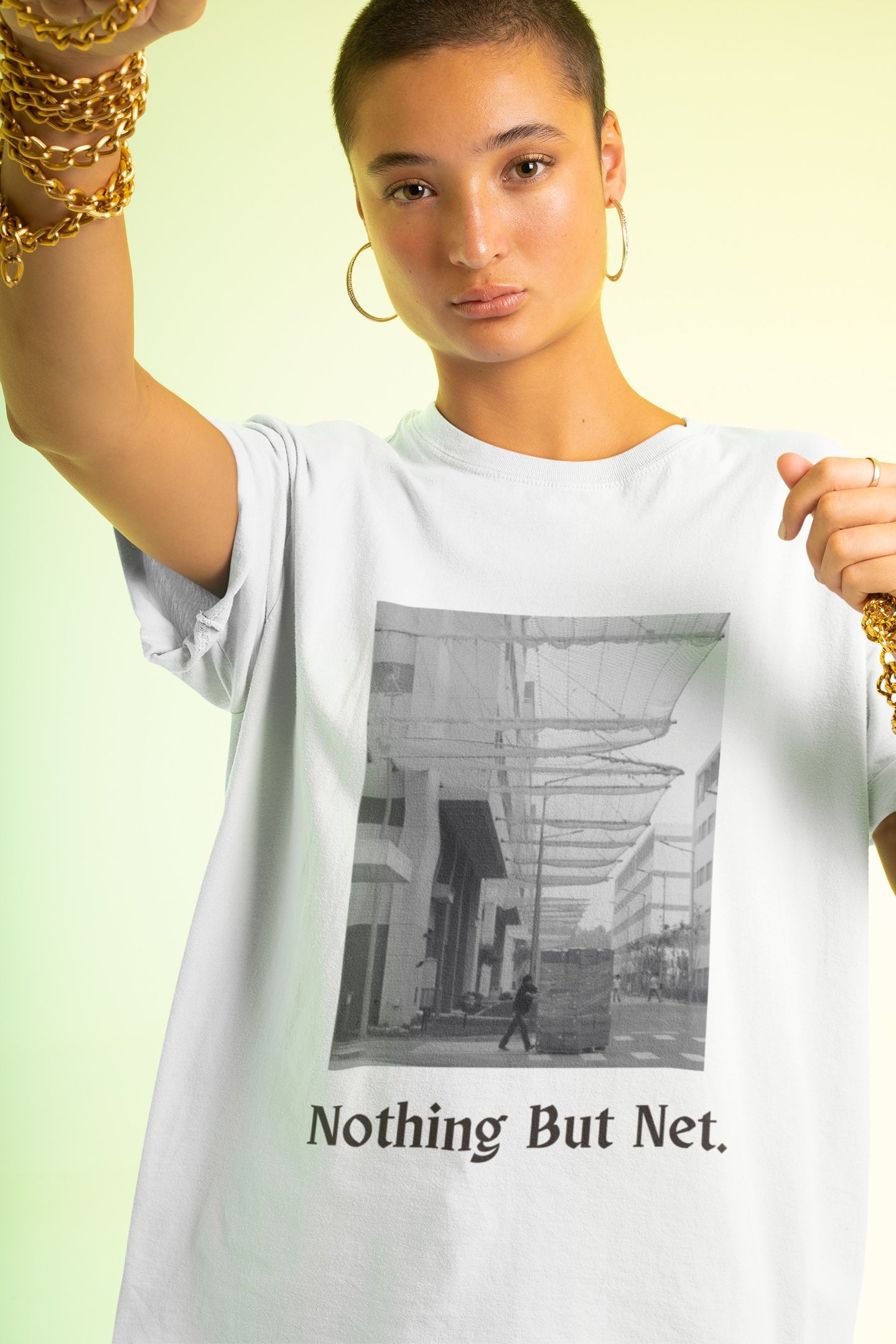 nothing but net tee - wacc streetwear - basketball pun tshirt - children of capitalism tee