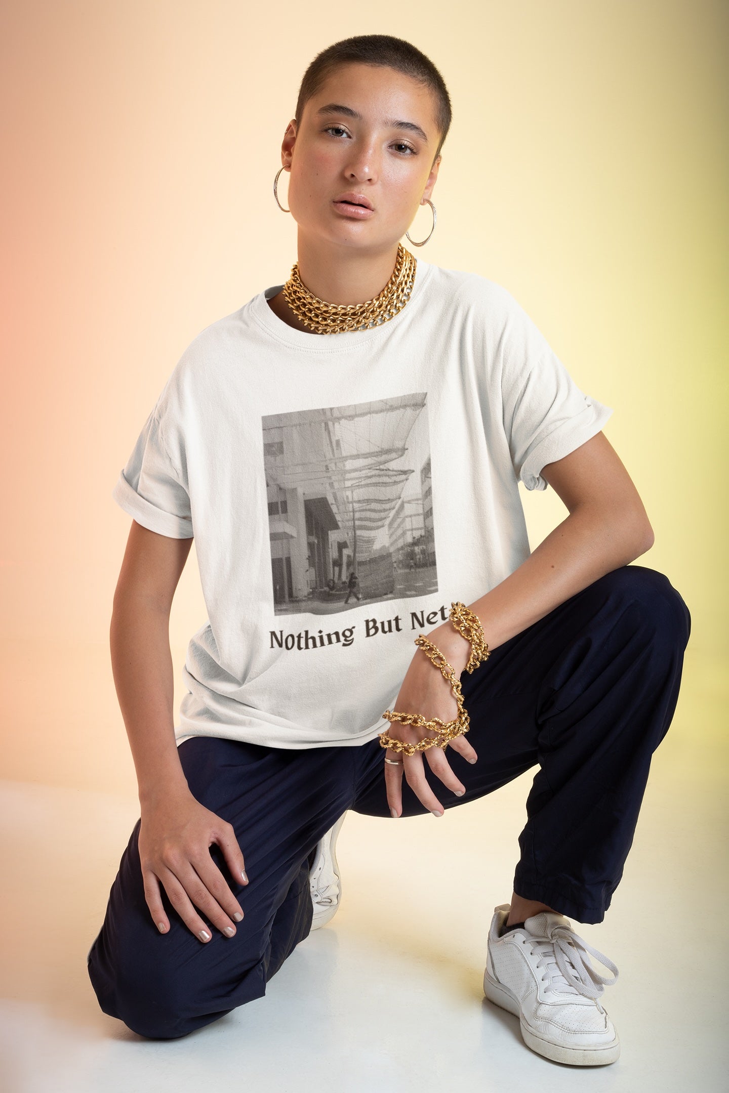nothing but net tee - wacc streetwear - basketball pun tshirt - children of capitalism tee
