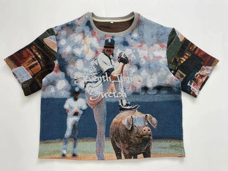 Pre-Order - Seventh Inning Stretch - Woven Tapestry Unisex T-Shirt - WACC#44