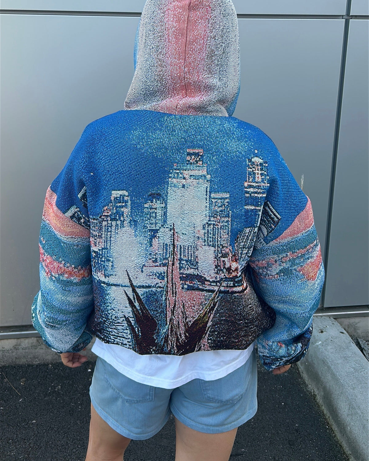 King of the City - Woven Tapestry Unisex Boxy Hoodie w/ Pockets - WACC#43