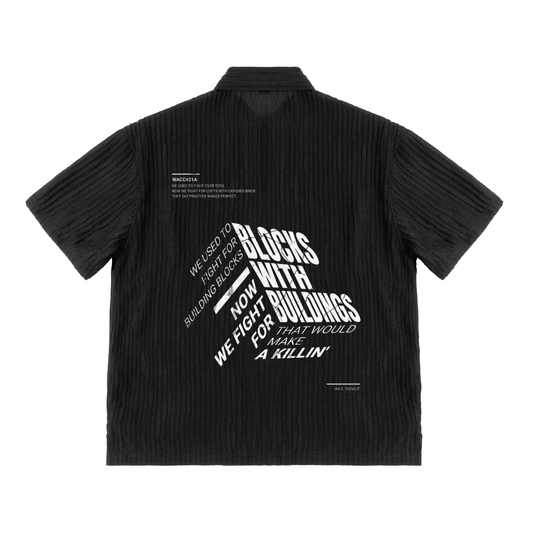 Building Blocks - Oversize Tencel Jacquard Summer Shirt - WACC#21