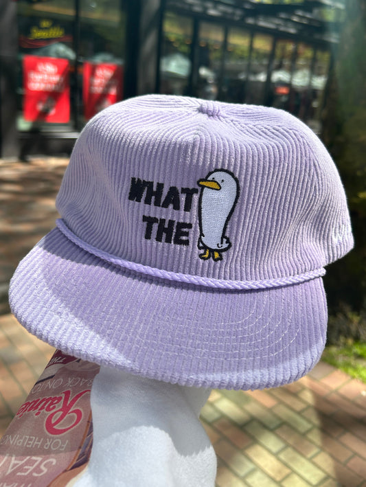 What The Duck - Corduroy Snapback Rope Hat - WACC#33H