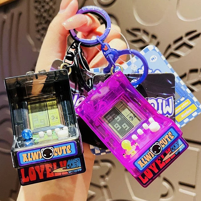 Mini Video Game Keychain with Real Games