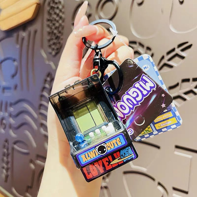 Mini Video Game Keychain with Real Games