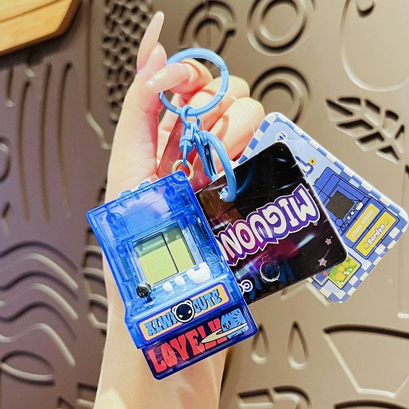 Mini Video Game Keychain with Real Games