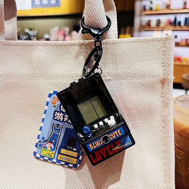 Mini Video Game Keychain with Real Games