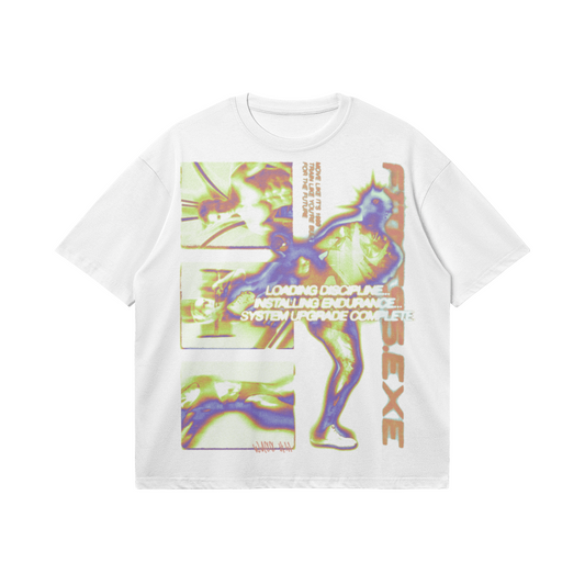Fitness.exe Tee - Super Oversized Heavyweight Drop Shoulder Tshirt - WACC#41A