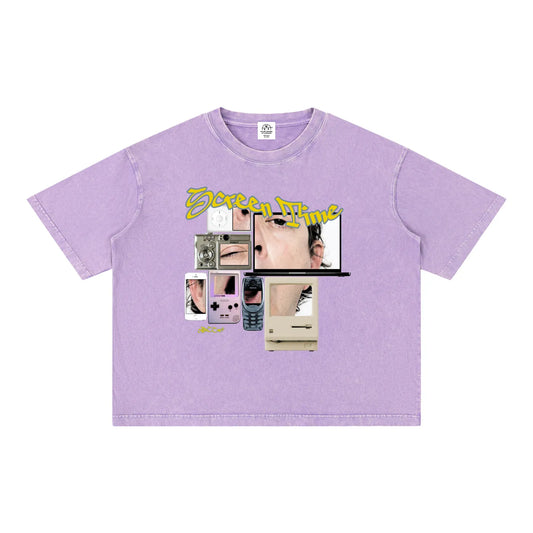 Screen Time Tee - Heavyweight Boxy Unisex T-Shirt - WACC#2C