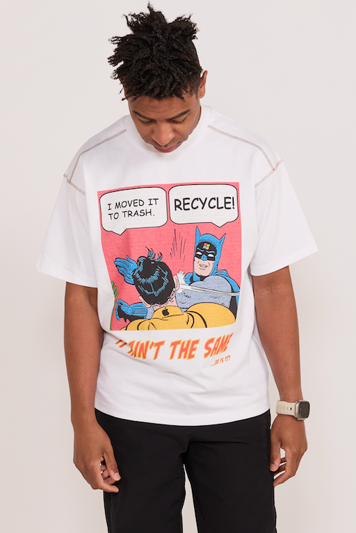 It Ain't The Same - Contrast Stitch Oversized Unisex T-shirt - WACC#28A