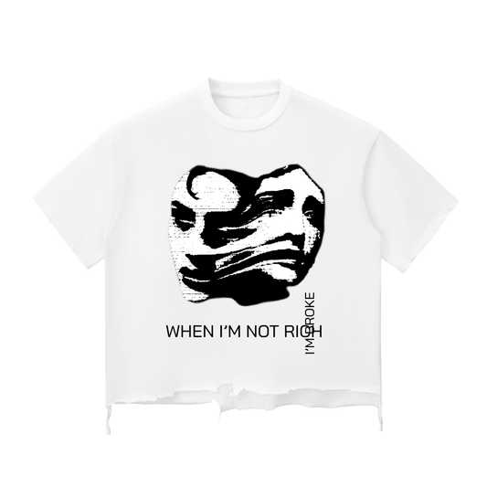 Rich Broke - Heavyweight Raw Hem Boxy Unisex T-Shirt - WACC#22B