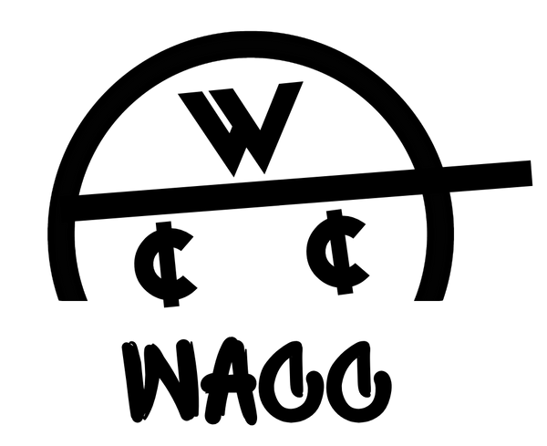 Black WACC logo on a white background