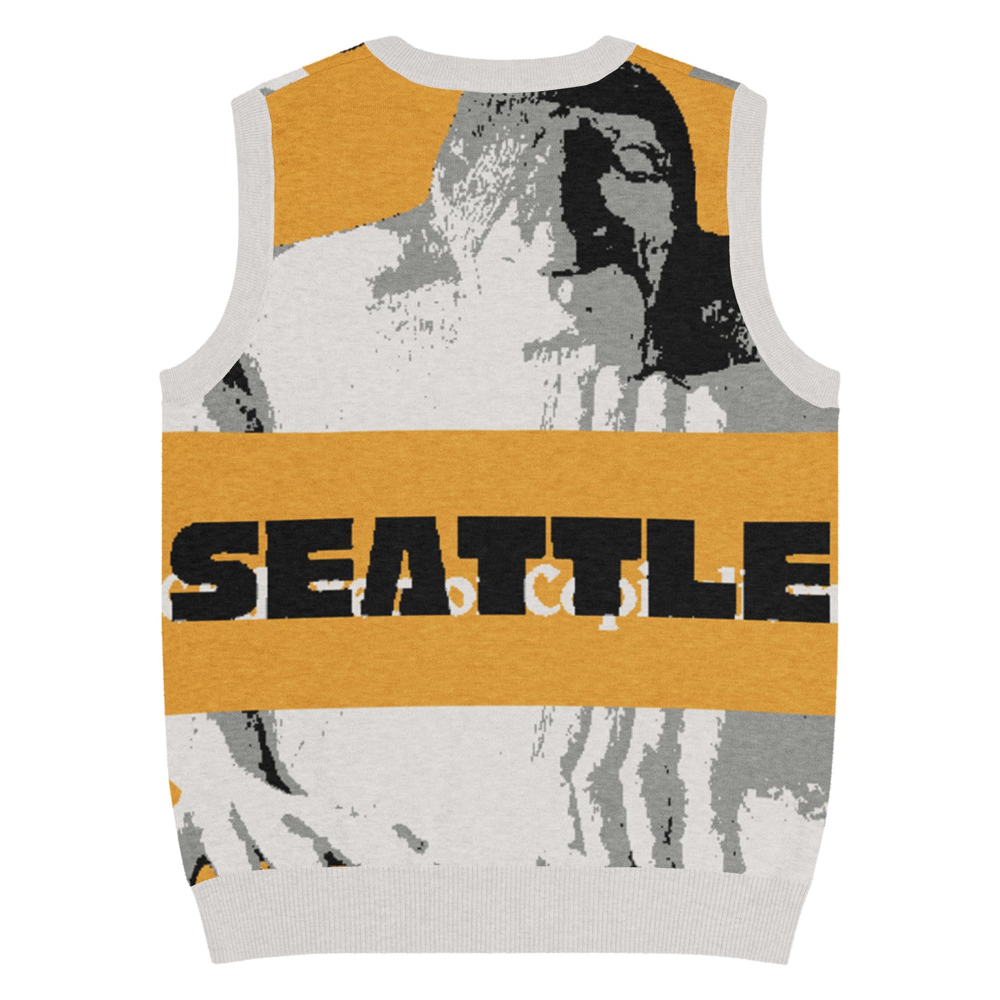 Seattle Troll - Oversized V-Neck Knitted Vest - WACC#16A