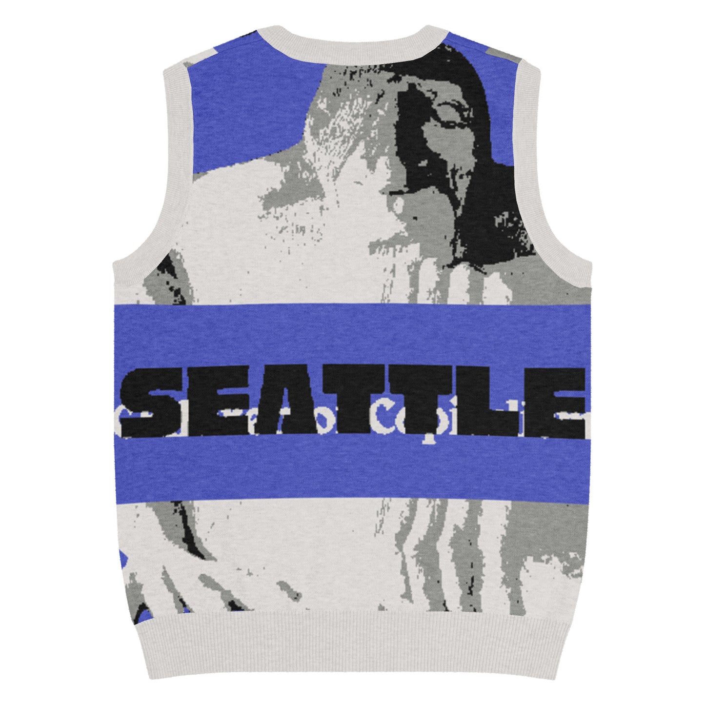 Seattle Troll - Oversized V-Neck Knitted Vest - WACC#16A