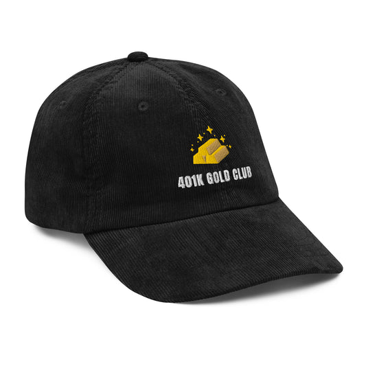 401k gold club hat - streetwear by wacc - vintage corduroy cap